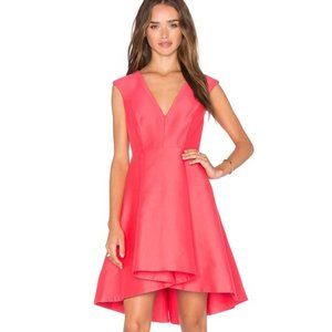 Halston Heritage Coral Red Dress - Size 4